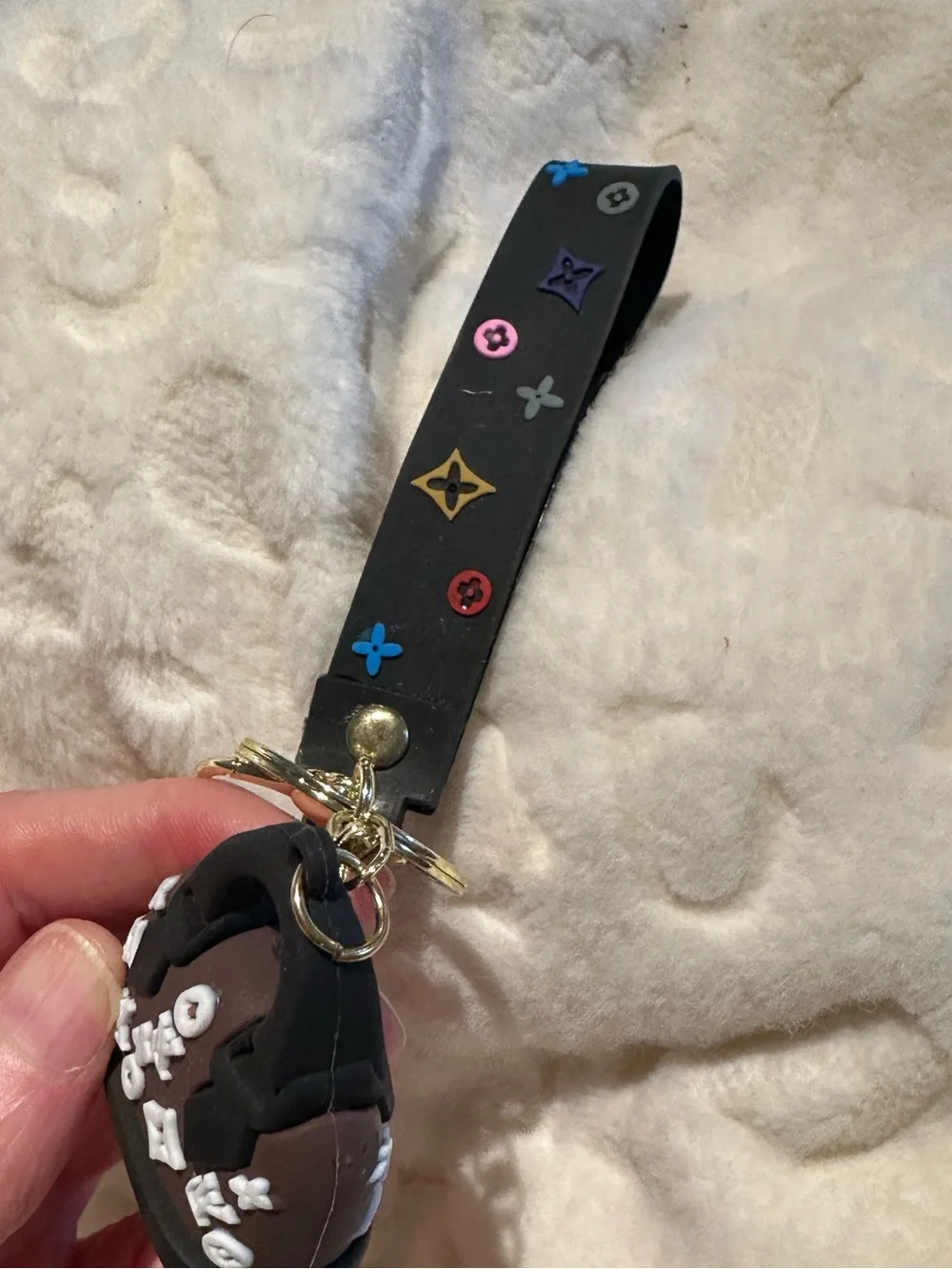 LV Keyflob Bagclip plastic with Gold Hardware NEW